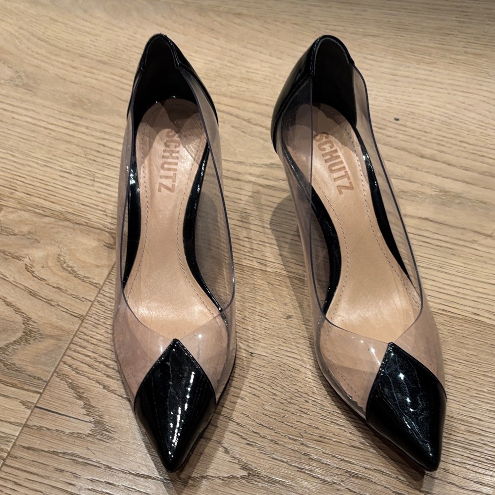 SCHUTZ Black and Nude Heels